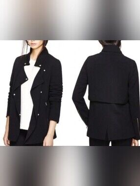 Aritzia Wilfred Mayet Military Moto Draped Jacket Quiet Luxur Dark academia - XS